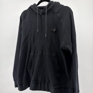 Realtree Thermal Hoodie Black Waffle Knit Long Sleeve‎ Pocket Mens Size X Large
